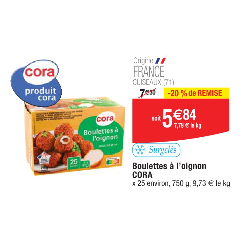 Boulettes à l’oignon CORA