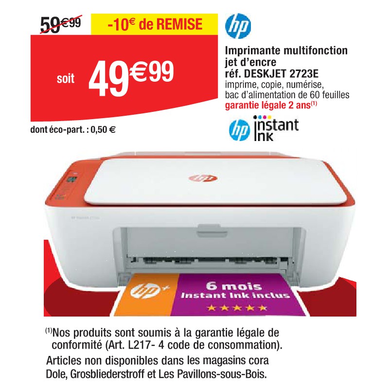 Imprimante multifonction jet d’encre réf. DESKJET 2723E