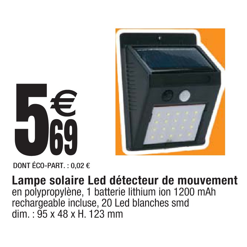 Lampe solaire Led détecteur de mouvement