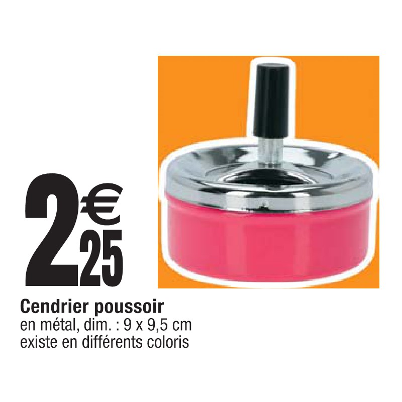 Cendrier poussoir