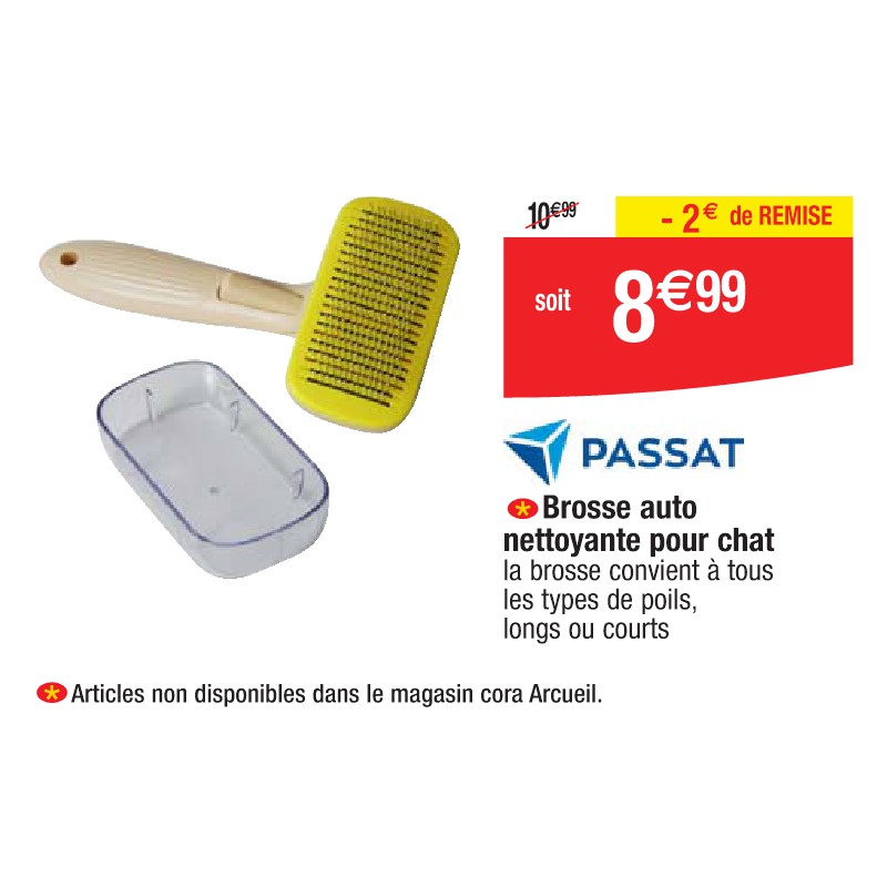 Brosse auto nettoyante pour chat