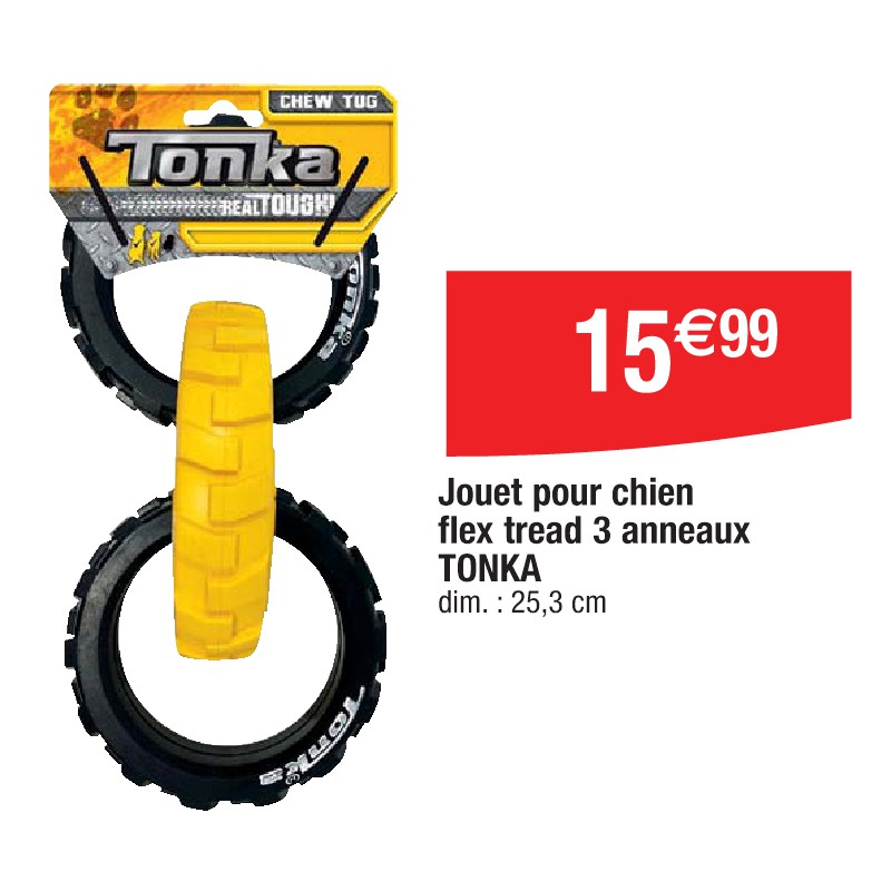 Jouet pour chien flex tread 3 anneaux TONKA