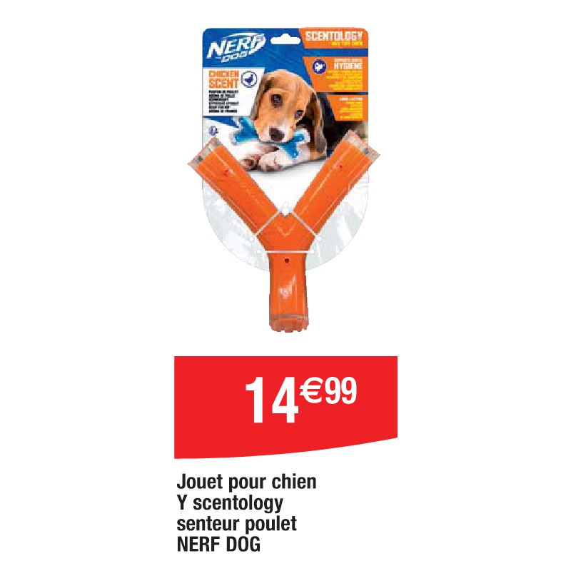 Jouet pour chien Y scentology senteur poulet NERF DOG