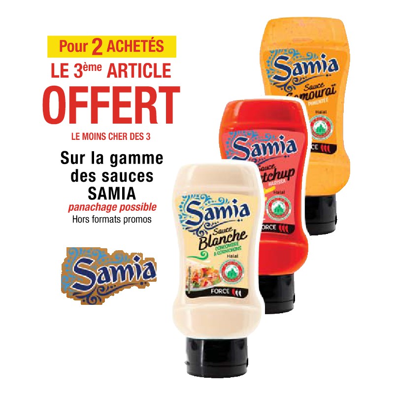 Gamme des sauces SAMIA