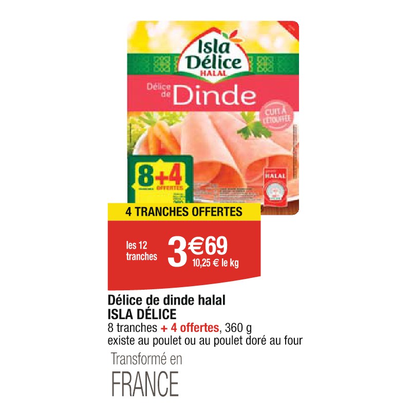 Délice de dinde halal ISLA DÉLICE