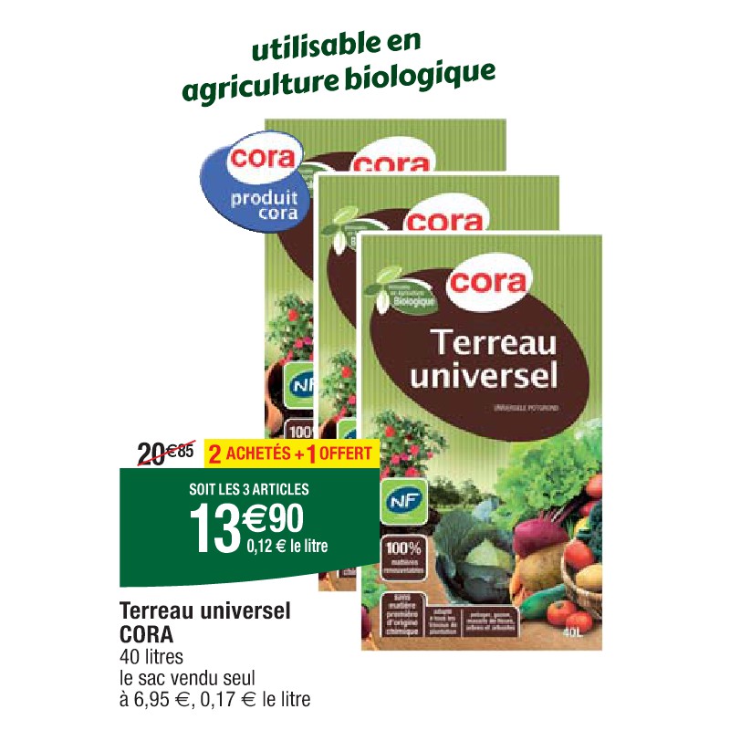 Terreau universel CORA