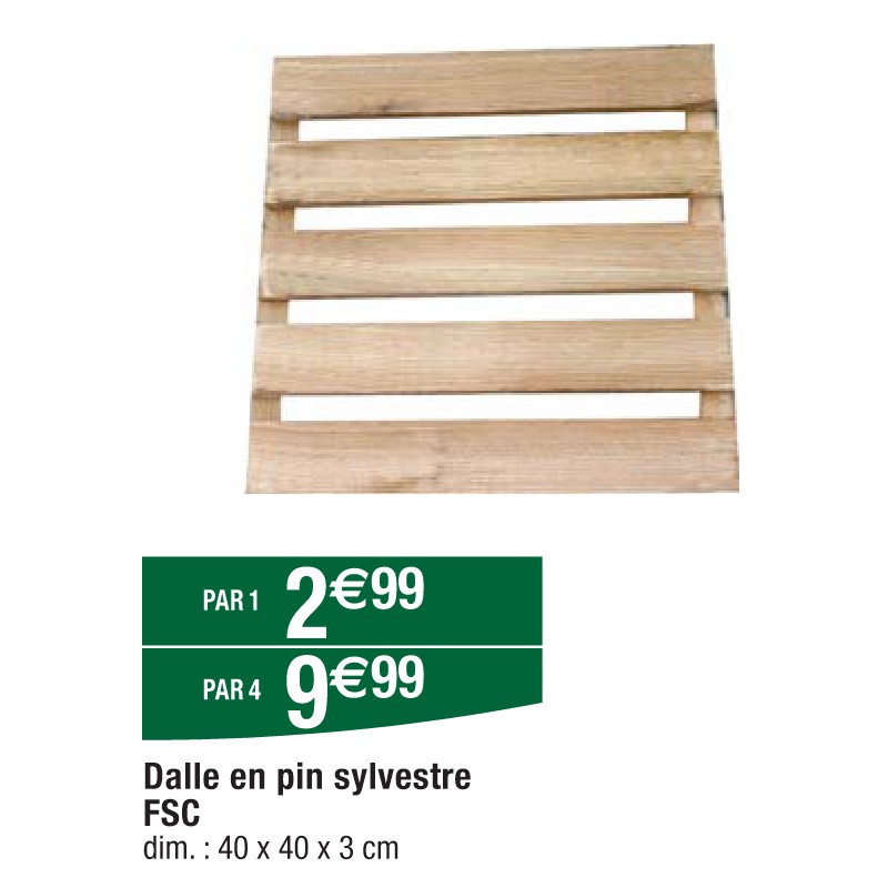 Dalle en pin sylvestre FSC