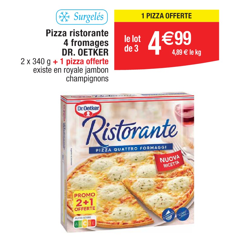 Pizza ristorante 4 fromages DR. OETKER