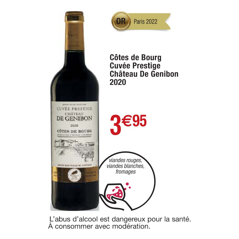Côtes de Bourg Cuvée Prestige Château De Genibon 2020