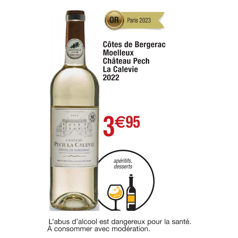 Côtes de Bergerac Moelleux Château Pech La Calevie 2022