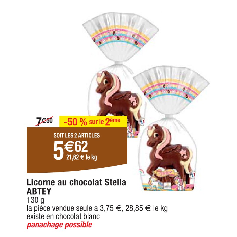 Licorne au chocolat Stella ABTEY