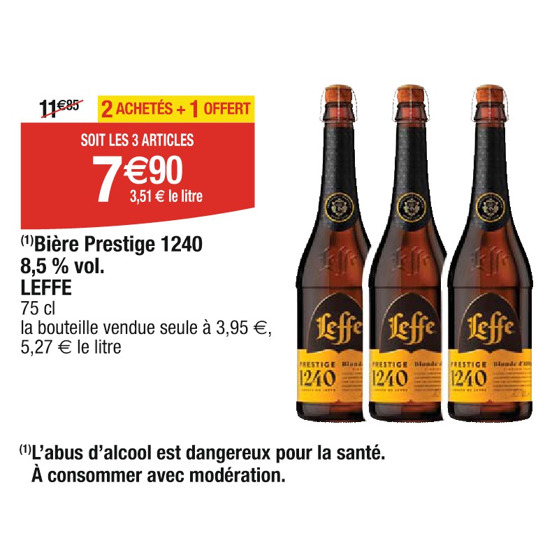 Bière Prestige 1240 8,5 % vol. LEFFE