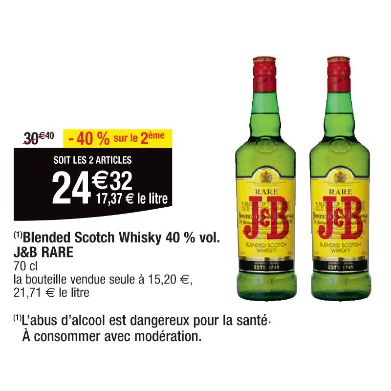 Blended Scotch Whisky 40 % vol. J&B RARE