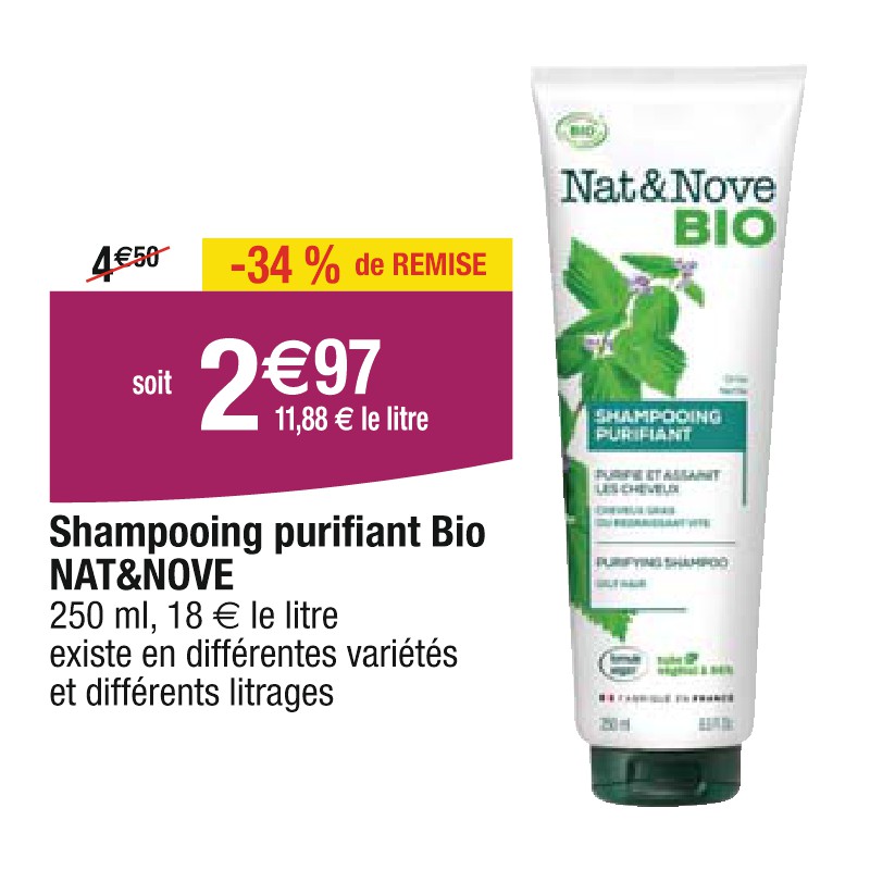 Shampooing purifiant Bio NAT&NOVE