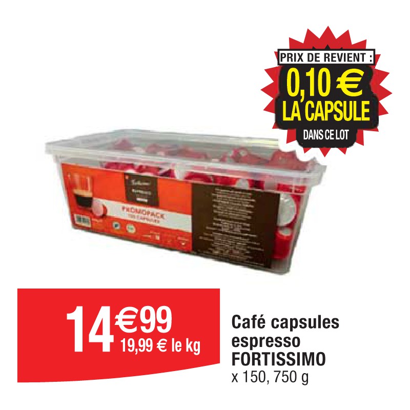 Café capsules espresso FORTISSIMO