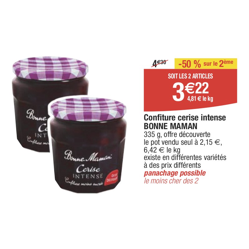 Confiture cerise intense BONNE MAMAN