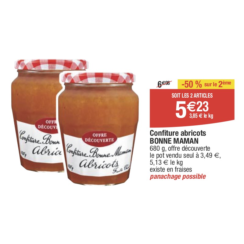 Confiture abricots BONNE MAMAN