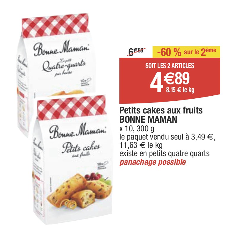 Petits cakes aux fruits BONNE MAMAN