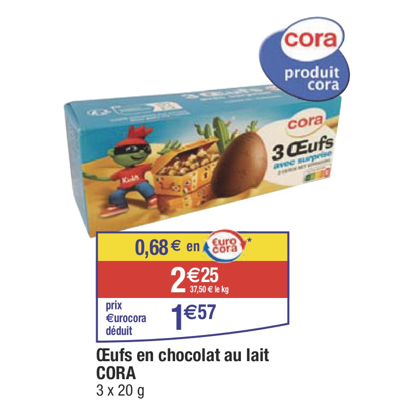 OEufs en chocolat au lait CORA