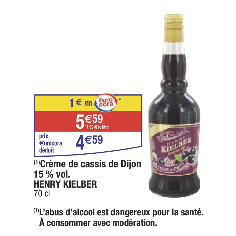 Crème de cassis de Dijon 15 % vol. HENRY KIELBER