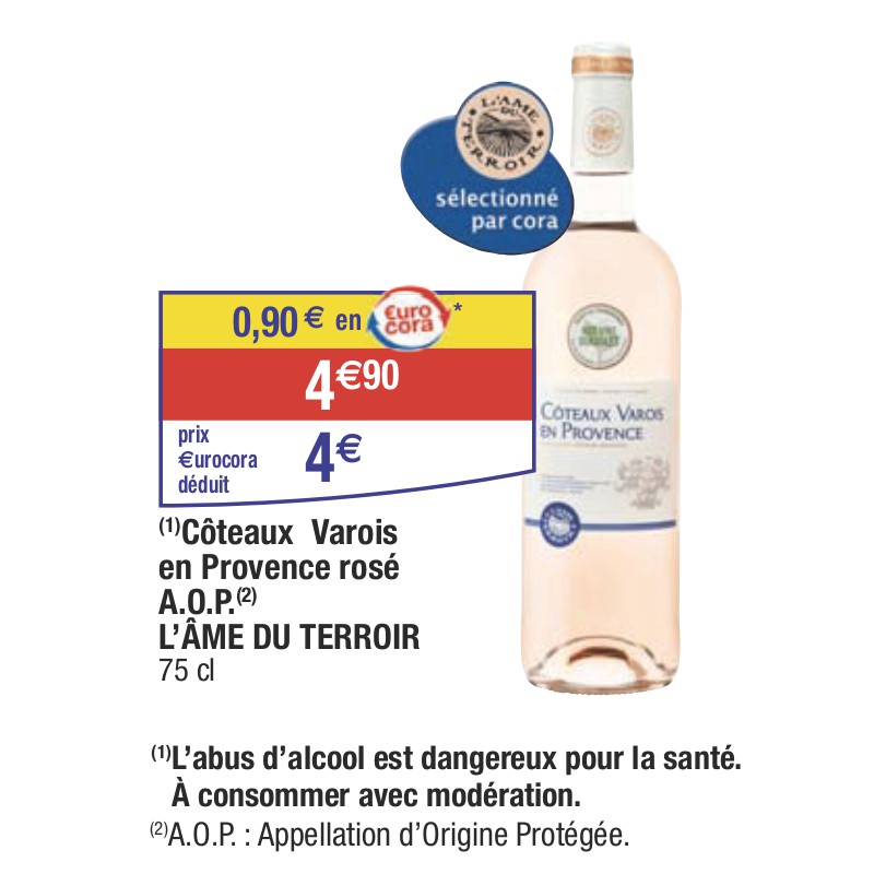 Côteaux Varois en Provence rosé A.O.P. L’ÂME DU TERROIR