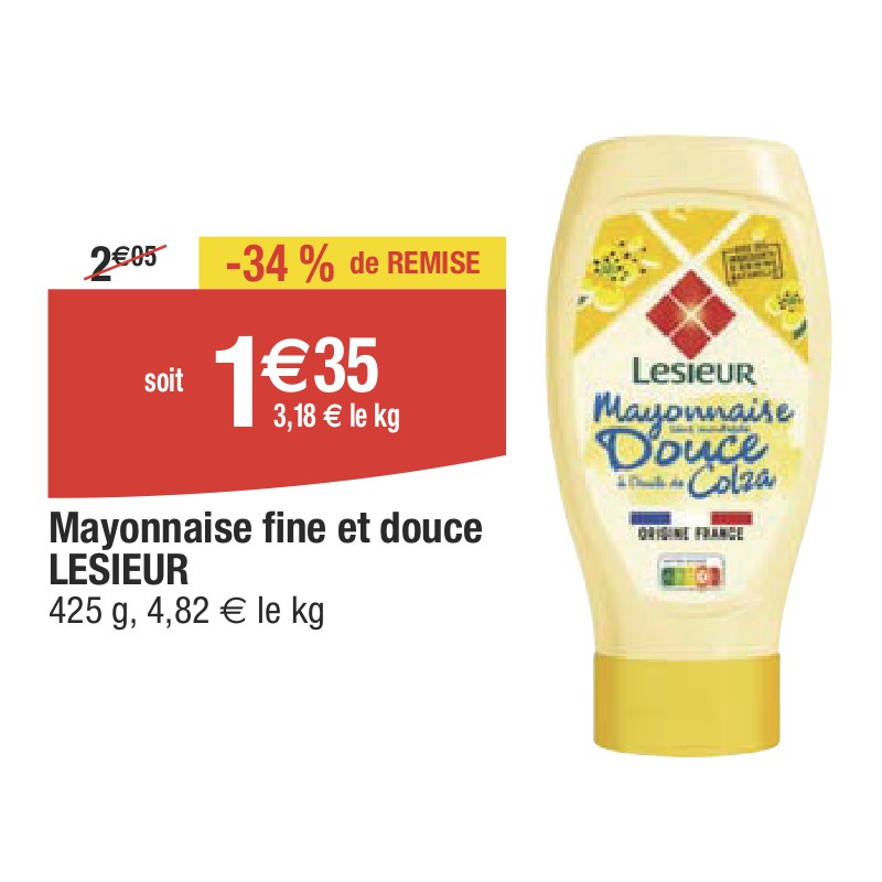 Mayonnaise fine et douce LESIEUR