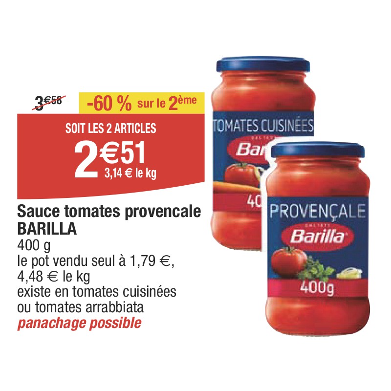 Sauce tomates provencale BARILLA