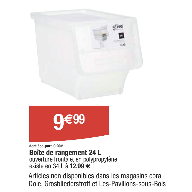 Boîte de rangement 24 L