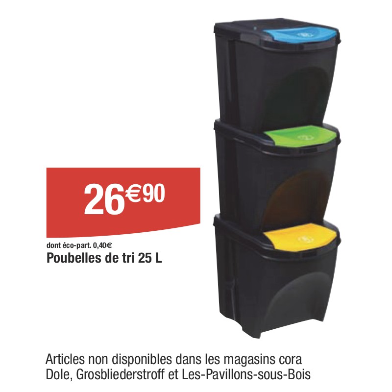 Poubelles de tri 25 L