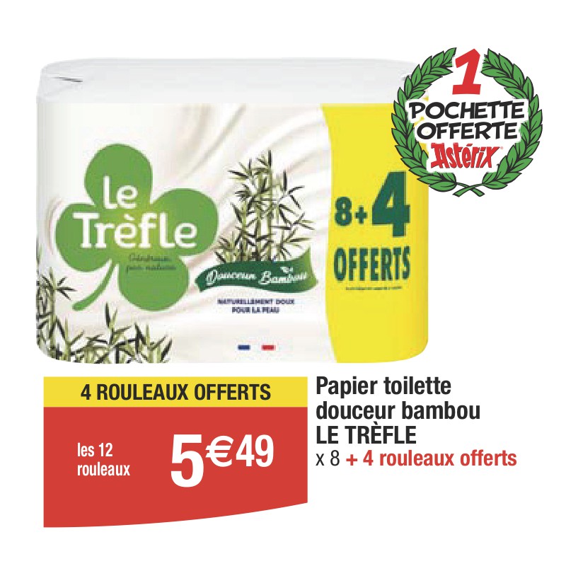 Papier toilette douceur bambou LE TRÈFLE