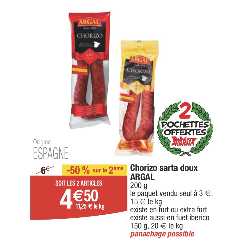 Chorizo sarta doux ARGAL