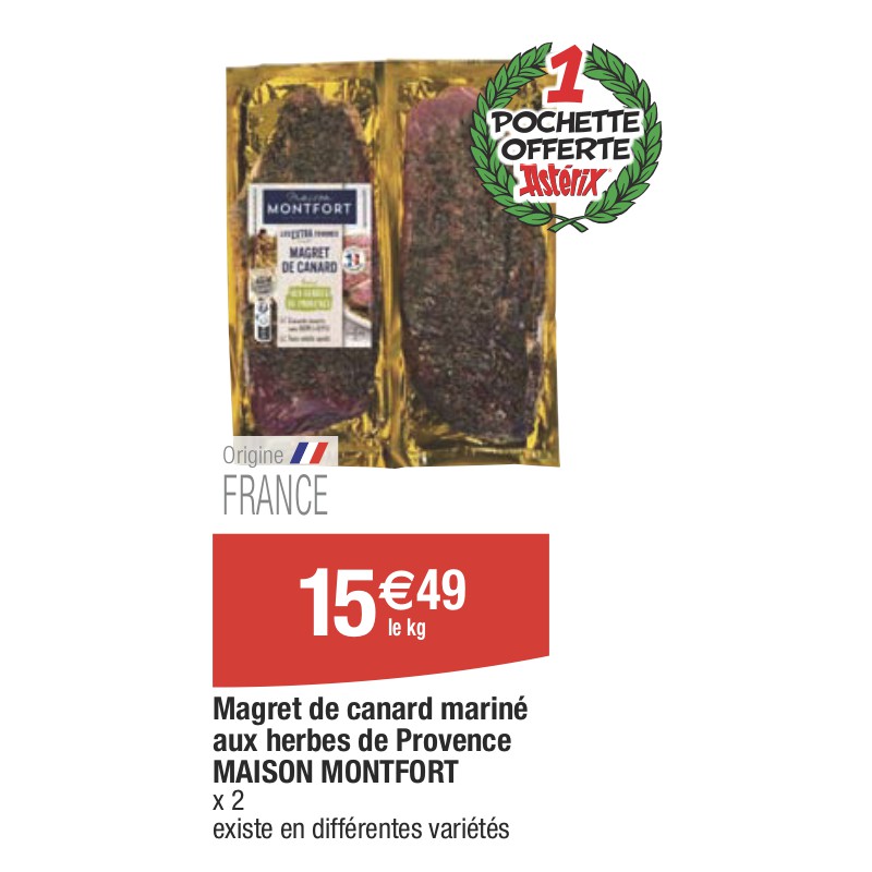 Magret de canard mariné aux herbes de Provence MAISON MONTFORT