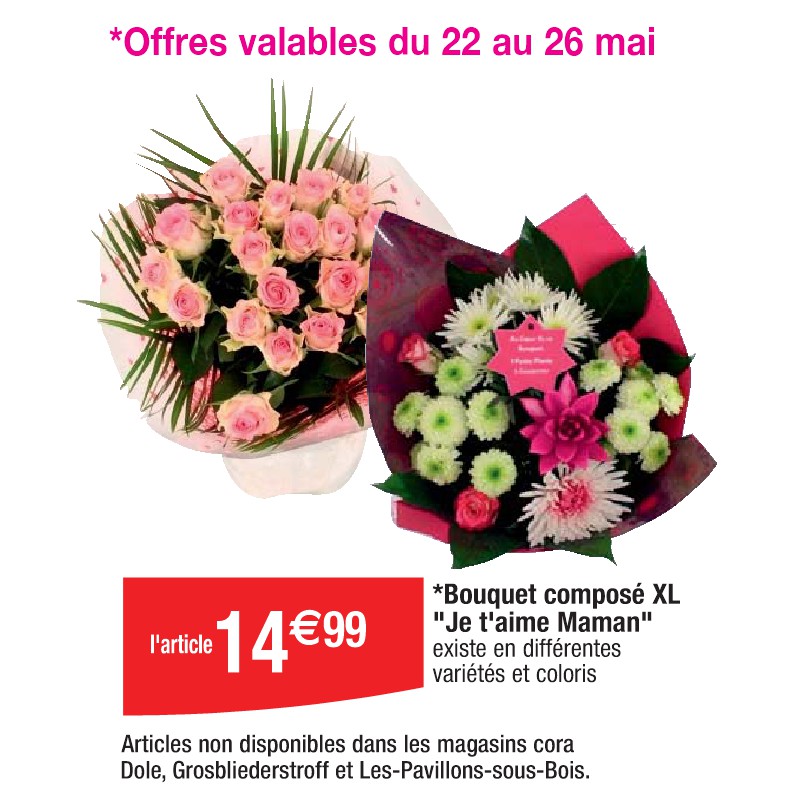 Bouquet composé XL ''Je t'aime Maman''