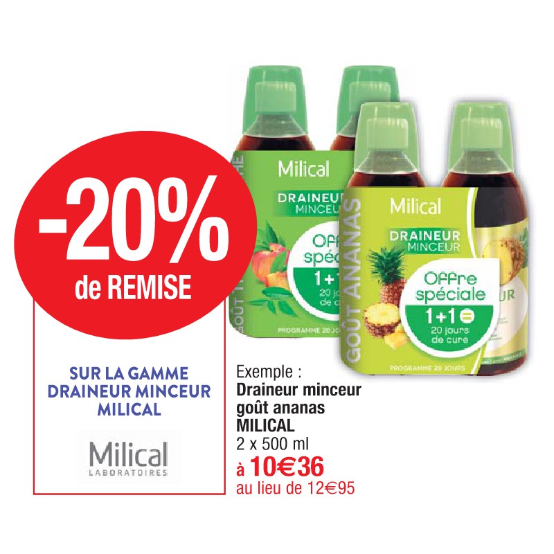 Draineur minceur goût ananas MILICAL