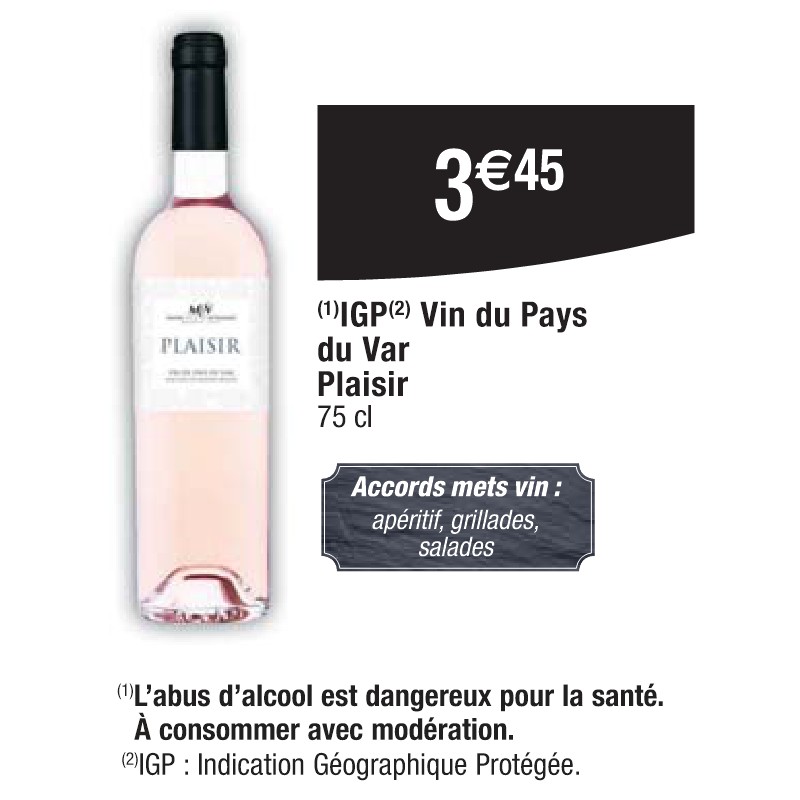 IGP Vin du Pays du Var Plaisir