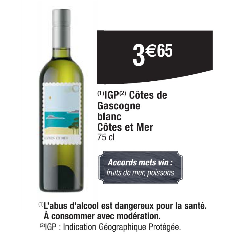 IGP Côtes de Gascogne blanc Côtes et Mer