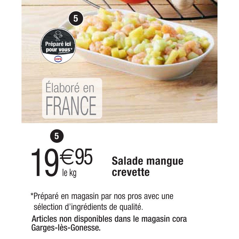 Salade mangue crevette