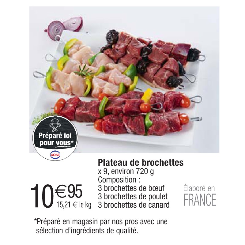 Plateau de brochettes