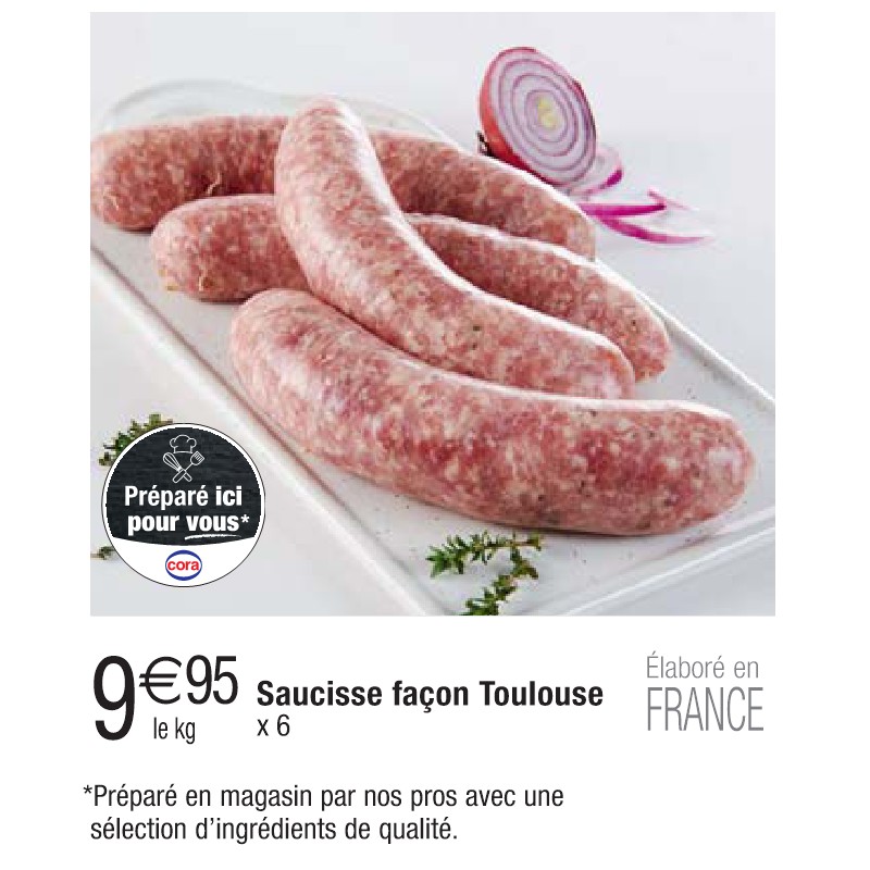 Saucisse façon Toulouse