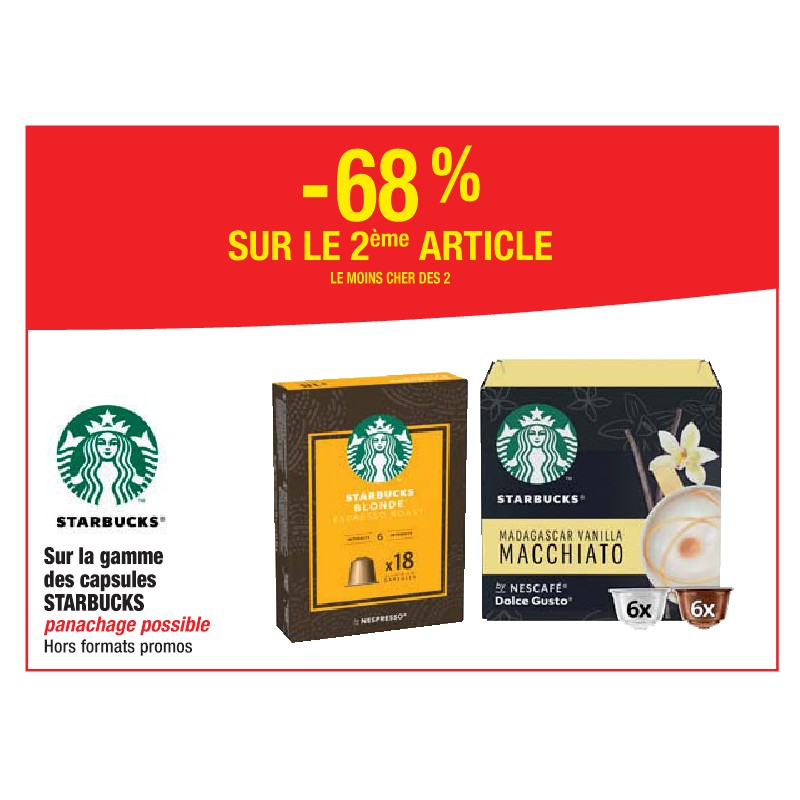 Gamme des capsules STARBUCKS