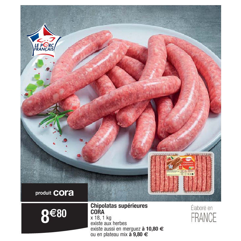 Chipolatas supérieures CORA