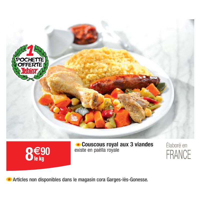 Couscous royal aux 3 viandes