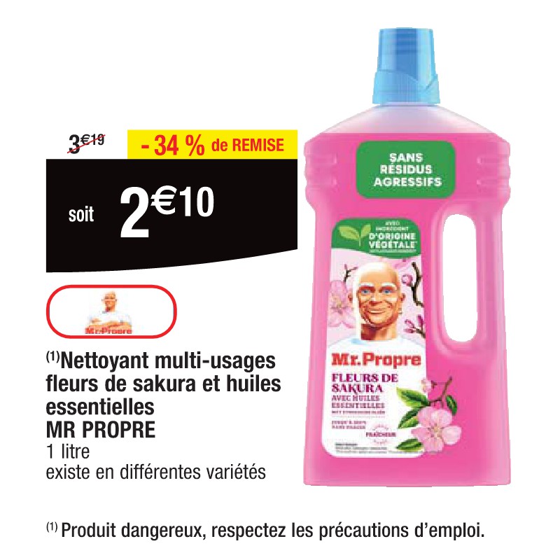 Nettoyant multi-usages fleurs de sakura et huiles essentielles MR PROPRE