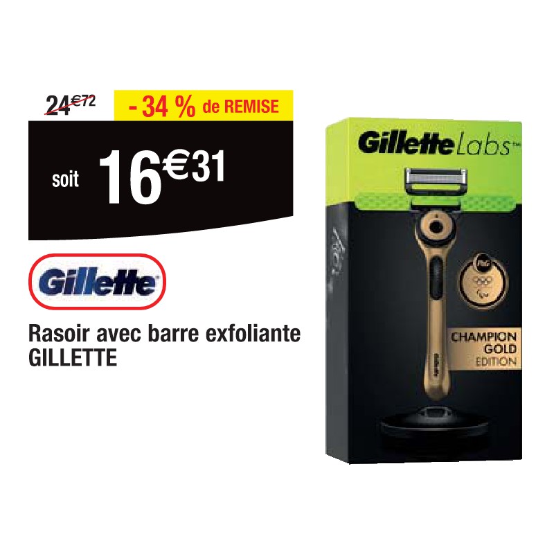 Rasoir avec barre exfoliante GILLETTE