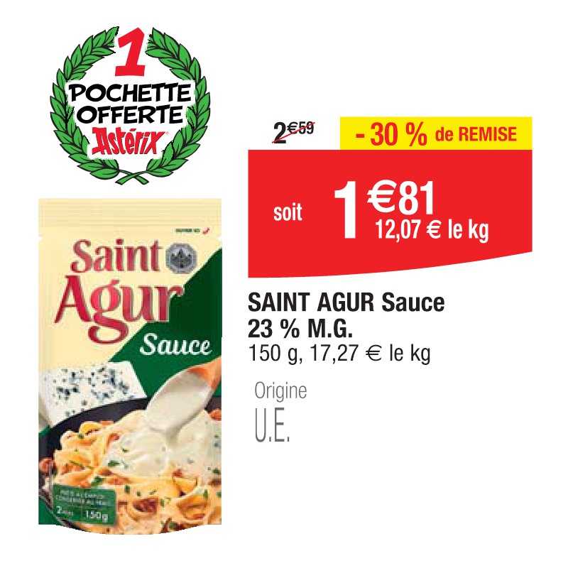 SAINT AGUR Sauce 23 % M.G.