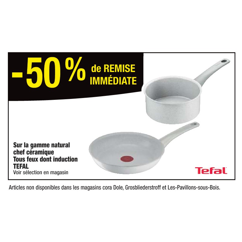 Gamme natural chef céramique Tous feux dont induction TEFAL