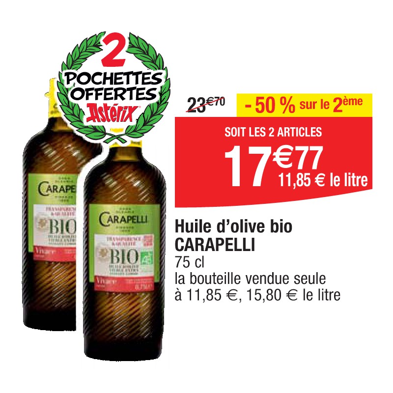 Huile d’olive bio CARAPELLI