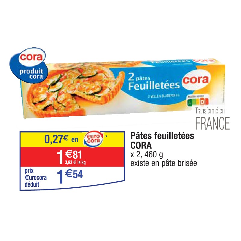 Pâtes feuilletées CORA