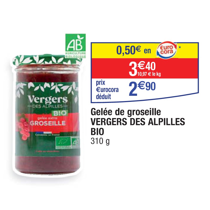 Gelée de groseille VERGERS DES ALPILLES BIO