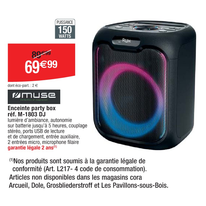 Enceinte party box réf. M-1803 DJ